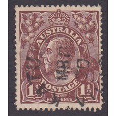 Australian    King George V   1½d Penny Half Pence Brown   Single Crown WMK  Plate Variety 8L15..